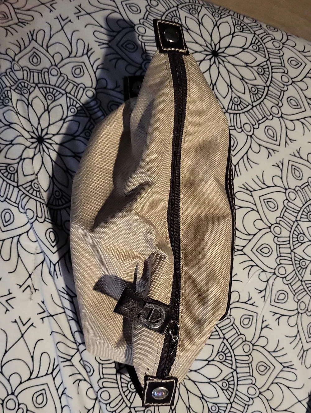 Etienne Aignier Monogram Cosmetic Pouch in Brown